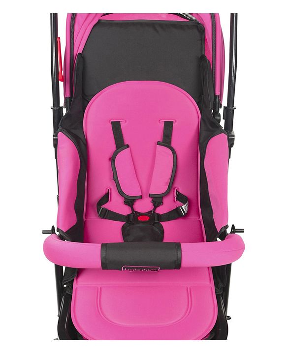Babyhug Symphony Stroller With Reverisble Handle & Mosquito Net - Pink