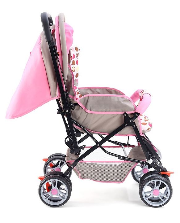 Babyhug Comfy Ride Stroller With Reversible Handle Pink