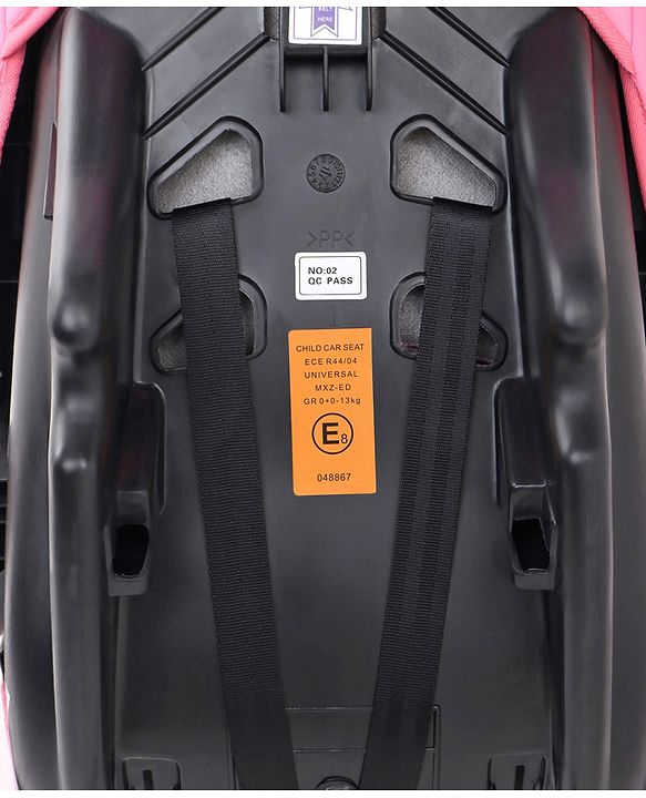 Babyhug Onyx Car Seat Cum Carry Cot With Rocking Base & Aluminium Handle - Pink - 67 x 42 x 55 cm Pink