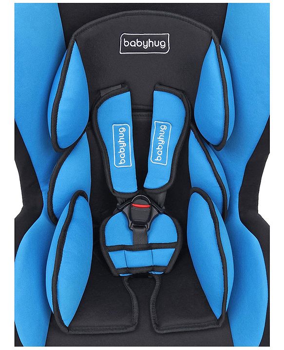Babyhug Cruise Convertible Reclining Car Seat with Side Impact Protection - Blue & Black