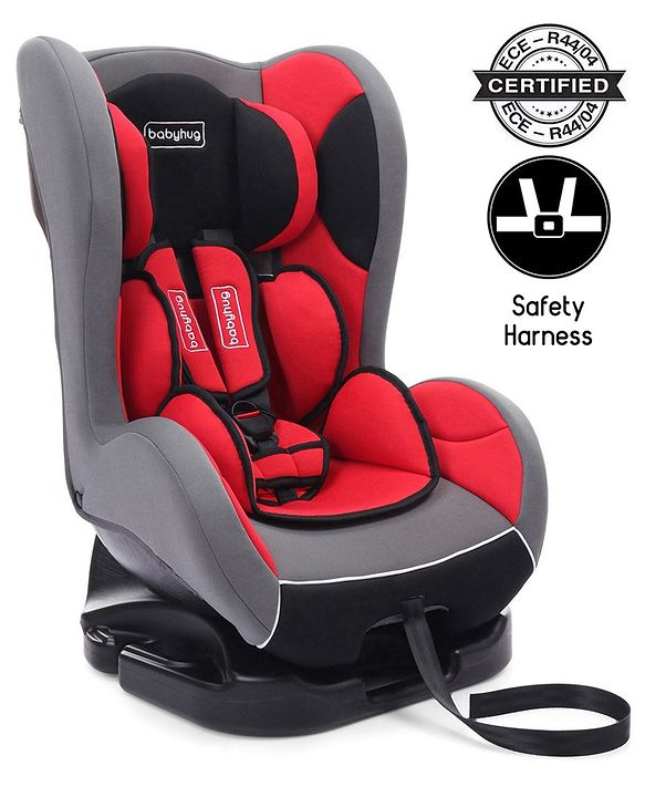 Babyhug Cruise Convertible Reclining Car Seat with Side Impact Protection - Blue & Black
