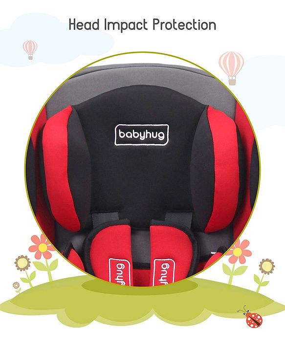 Babyhug Cruise Convertible Reclining Car Seat with Side Impact Protection - Blue & Black
