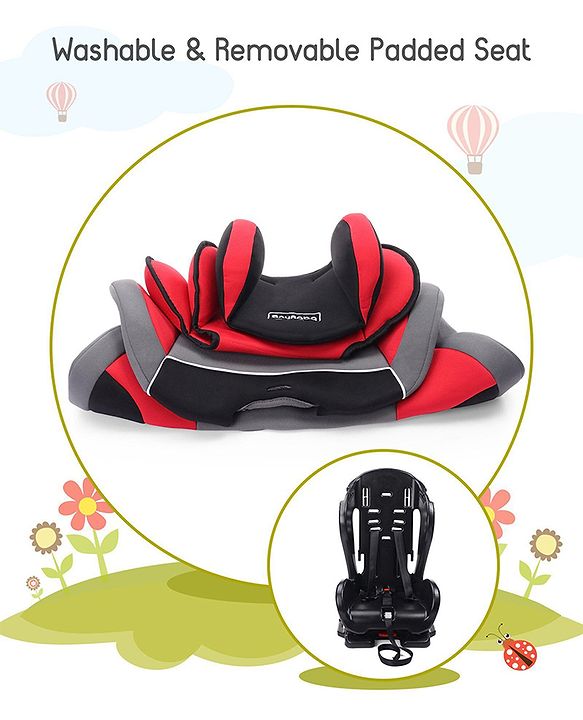 Babyhug Cruise Convertible Reclining Car Seat with Side Impact Protection - Blue & Black