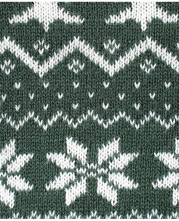 Babyhug Knit Full Sleeves Sweater Set With Reindeer Design - Green