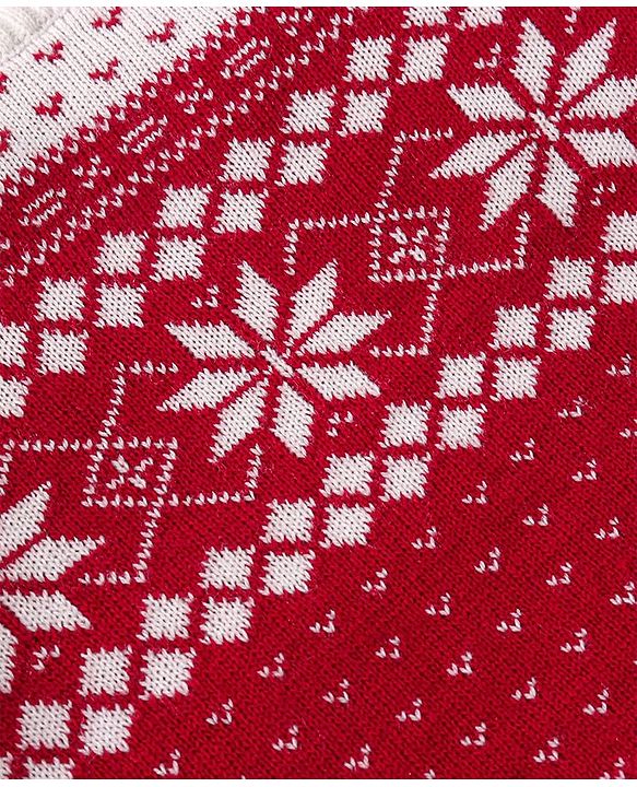 Babyhug Knitted Full Sleeves Pullover   Sweater Set with Intarsia Design - Red