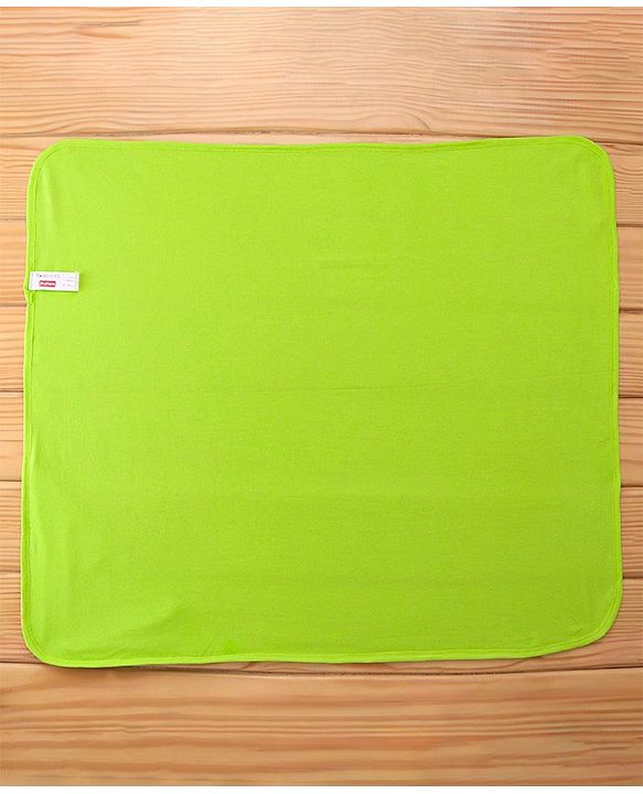 Babyhug Hooded Terry Towel Car Embroidery L 75 x B 75 cm - Green