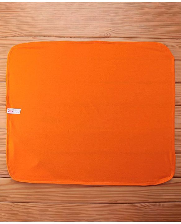 Babyhug Terry Hooded Towel Bear Embroidery - Orange