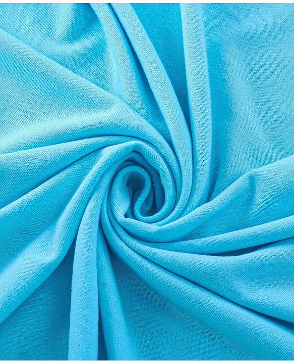 Babyhug Terry Hooded Towel with Bear Patch Detailing L 75 x B 75 cm - Aqua Blue