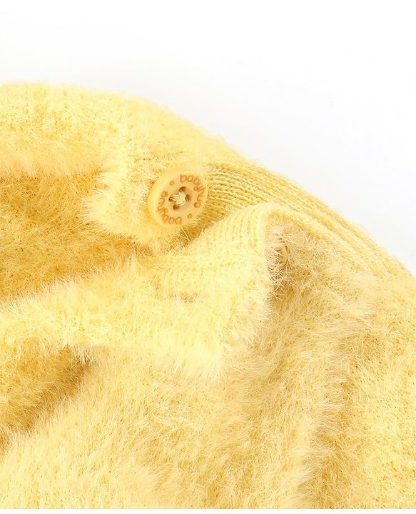 Babyhug Knitted Full Sleeves Pullover Sweater with Floral Design - Yellow
