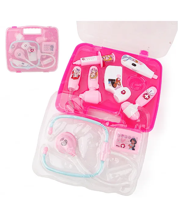 Toysire Doctor Set Toy with Foldable Suitcase Pretend Play Princess Print  Toy Set, Medical Accessories Toy Set for Kids(8pcs)