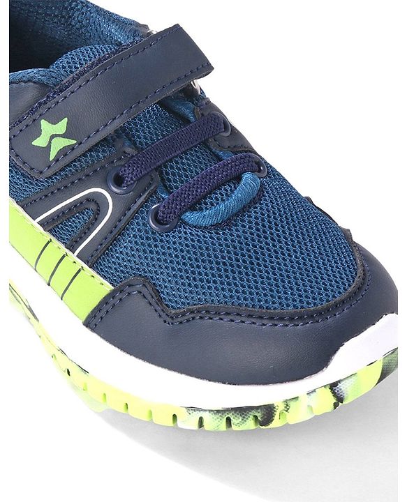 Cute Walk by Babyhug Color Block Sports Shoes with Velcro Closure - Blue