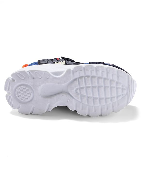 Cute Walk by Babyhug Sneakers With Velcro Closure with Cartoon Applique - Blue