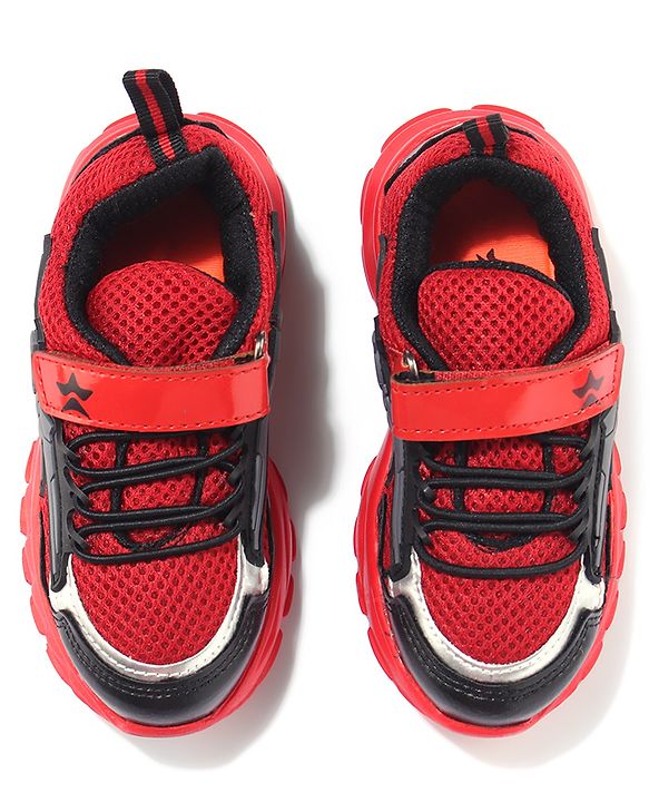 Cute Walk by Babyhug Sneakers With Velcro Closure with Cartoon Applique - Blue