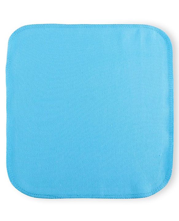 Babyhug Wash cloth Solid Colour Pack of 6 L 25 X H 25 cm - Aqua Blue