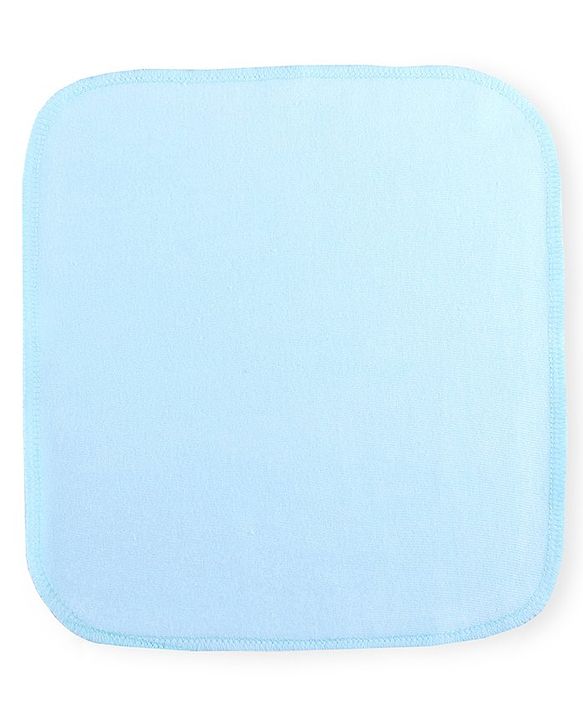 Babyhug Wash cloth Solid Colour Pack of 6 L 25 X H 25 cm - Aqua Blue