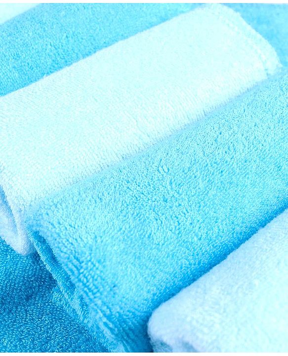Babyhug Wash cloth Solid Colour Pack of 6 L 25 X H 25 cm - Aqua Blue