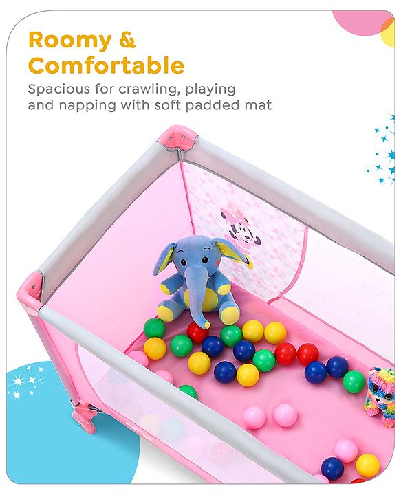 Babyhug Disney Minnie Printed Playpen - Pink