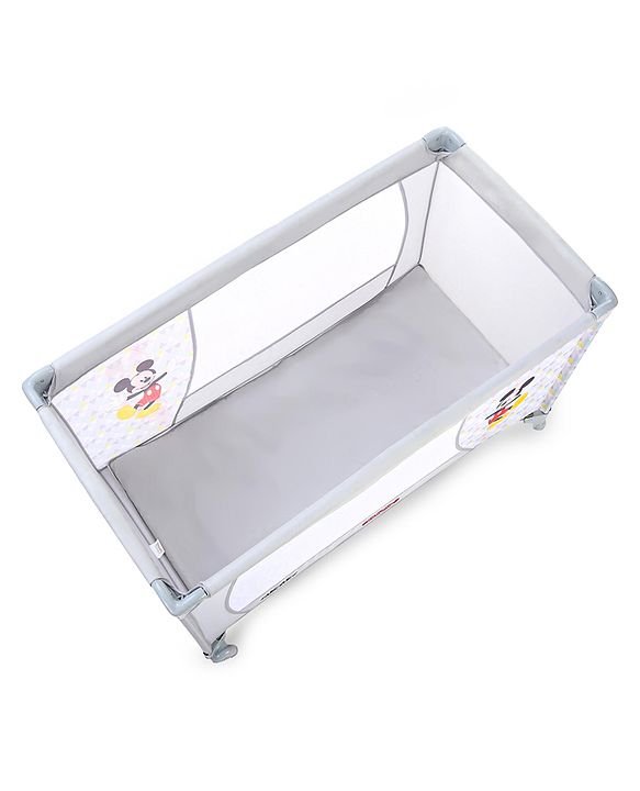 Babyhug Disney Mickey Printed Playpen - Grey
