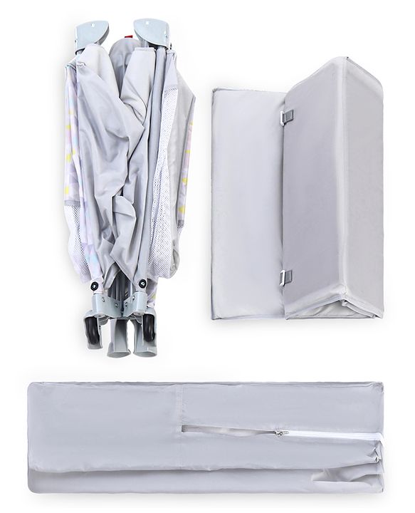 Babyhug Disney Mickey Printed Playpen - Grey