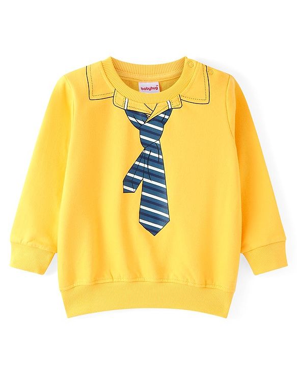 Babyhug Cotton Knit Full Sleeves Sweat Shirts with Teddy & Tie Print Pack of 2 - Multicolour