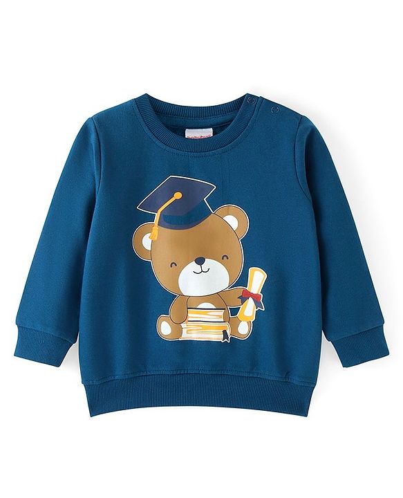 Babyhug Cotton Knit Full Sleeves Sweat Shirts with Teddy & Tie Print Pack of 2 - Multicolour