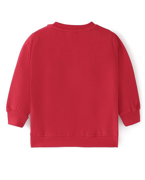 Babyhug Cotton Knit Full Sleeves Sweat Shirts with Text Print Pack of 2 - Multicolour