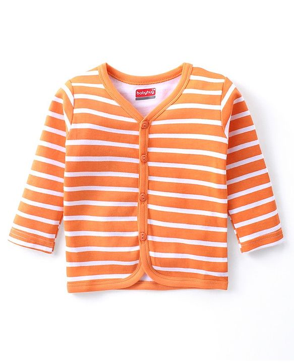 Babyhug 100% Cotton Knit Full Sleeves Front Open Vest Animal Print Pack of 3 - Orange Blue & Yellow