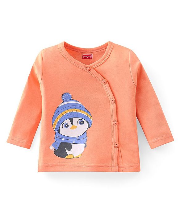 Babyhug 100% Cotton Knit Full Sleeves Penguin Printed Front Open Jhablas Pack Of 3 - Multicolour