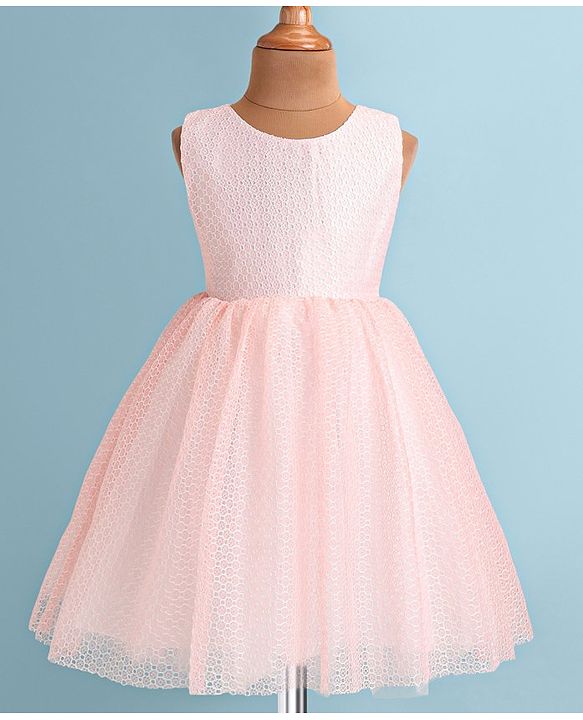 Babyhug Woven Full Sleeves Honeycomb Textured Fabric Fit & Flared Party Frock with Blazer & Floral Applique - Mint
