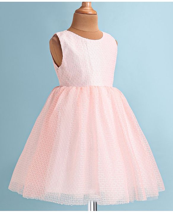 Babyhug Woven Full Sleeves Honeycomb Textured Fabric Fit & Flared Party Frock with Blazer & Floral Applique - Mint