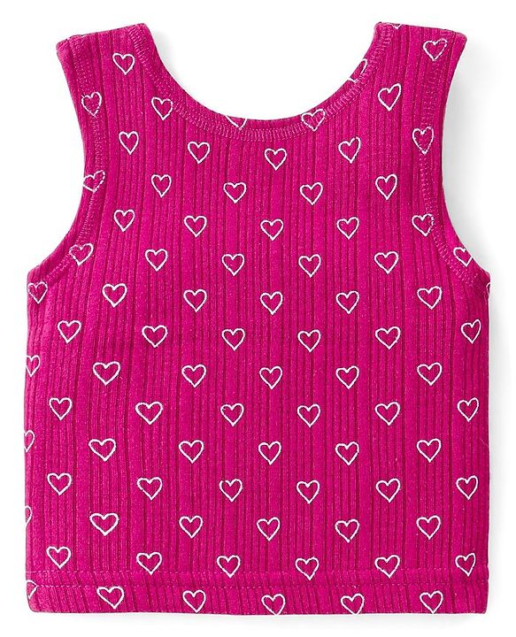 Babyhug Full Sleeves Vest Pullover & Thermal Wear Pant Heart Print Pack Of 3 - Wine