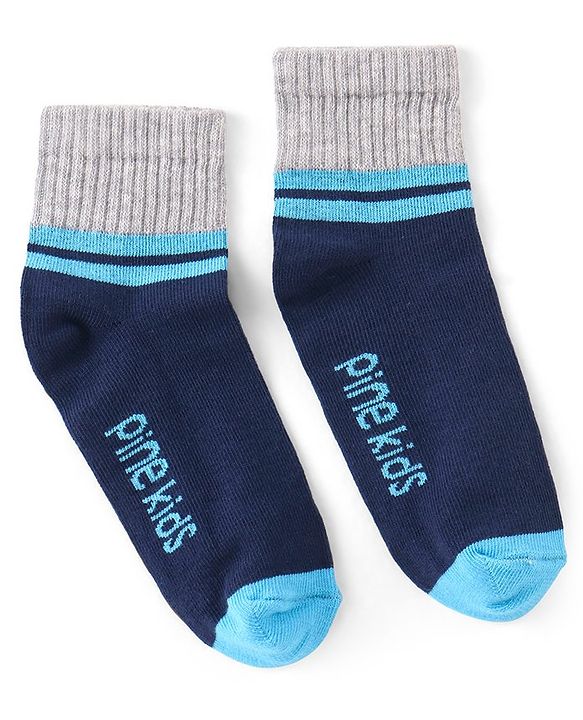 Pine Kids Ankle Length Silvadur Antimicrobial Socks Pack of 3 (Colour May Vary)