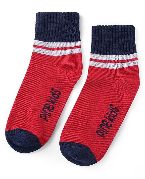 Pine Kids Ankle Length Silvadur Antimicrobial Socks Pack of 3 (Colour May Vary)