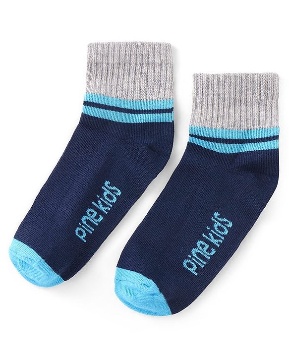 Pine Kids Ankle Length Silvadur Antimicrobial Socks Pack of 3 (Colour May Vary)