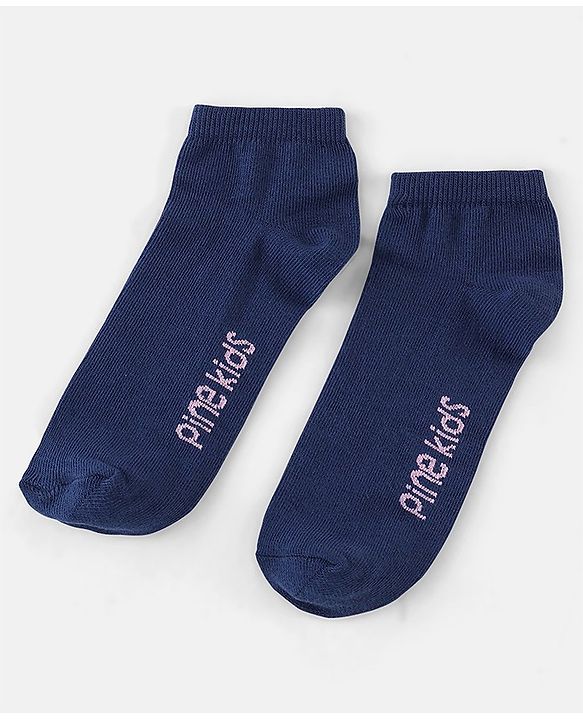 Pine Kids Knit Ankle Length Silvadur Antimicrobial Striped & Floral Design Socks Pack Of 3  ( Color May Vary )