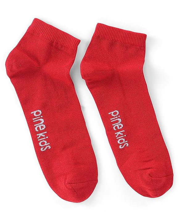Pine Kids Knit Ankle Length Silvadur Antimicrobial Striped Socks Pack Of 3 ( Color May Vary )