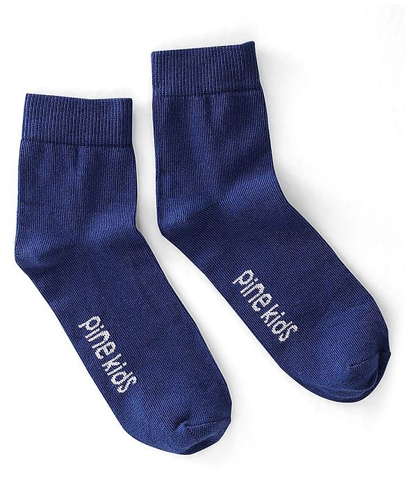 Pine Kids Knit Ankle Length Silvadur Antimicrobial Striped Socks Pack Of 3 ( Color May Vary )