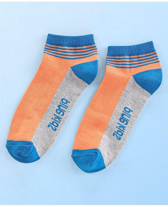 Pine Kids Knit Ankle Length Silvadur Antimicrobial Striped Socks Pack Of 3 ( Color May Vary )