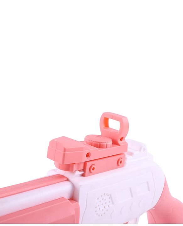 Babyhug Automatic Bubble Shot Gun for Kids| LED Lights| 10 Hole Battery Operated Bubble Machine Toy & 100ml Bubble Solution| 3000+ Bubbles per Min|Bubble Blaster for Boys & Girls | BIS Certified- Pink