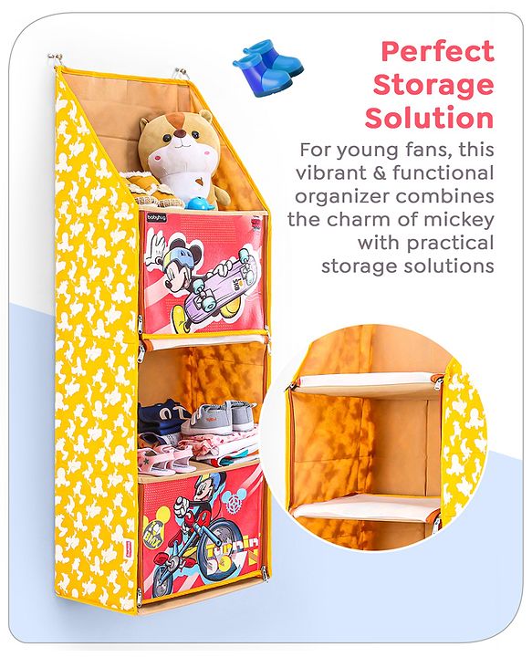 Babyhug Disney Hanging Organizer Skating Mickey Theme- Yellow
