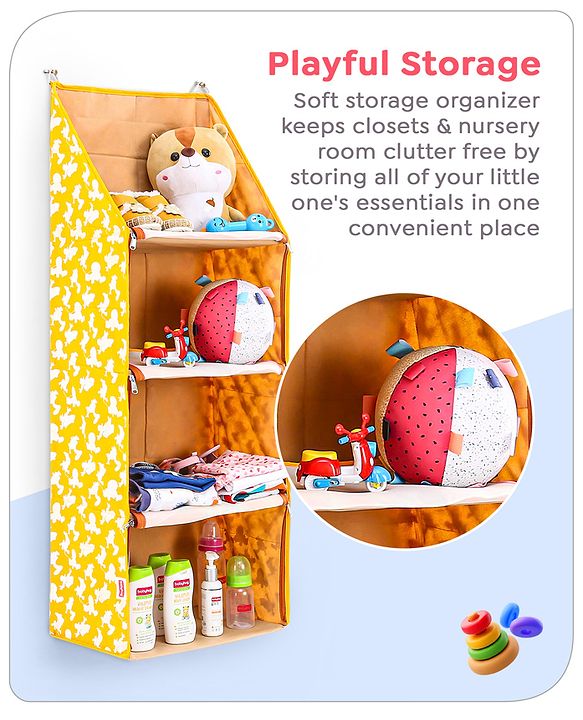 Babyhug Disney Hanging Organizer Skating Mickey Theme- Yellow