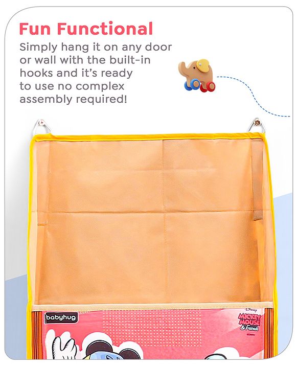 Babyhug Disney Hanging Organizer Skating Mickey Theme- Yellow