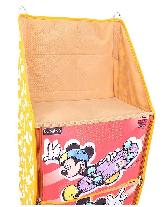 Babyhug Disney Hanging Organizer Skating Mickey Theme- Yellow