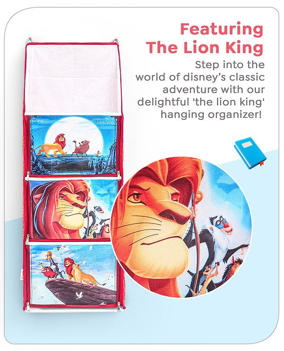 Babyhug Disney Hanging Organiser The Lion King Theme- Red