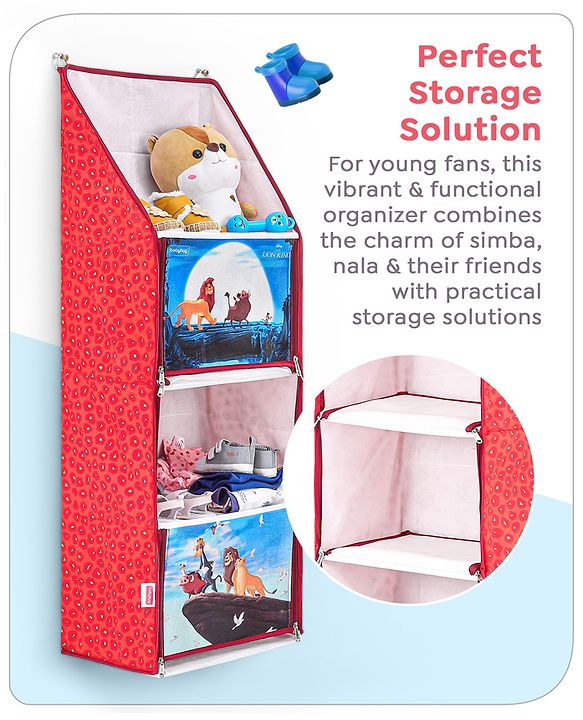 Babyhug Disney Hanging Organiser The Lion King Theme- Red