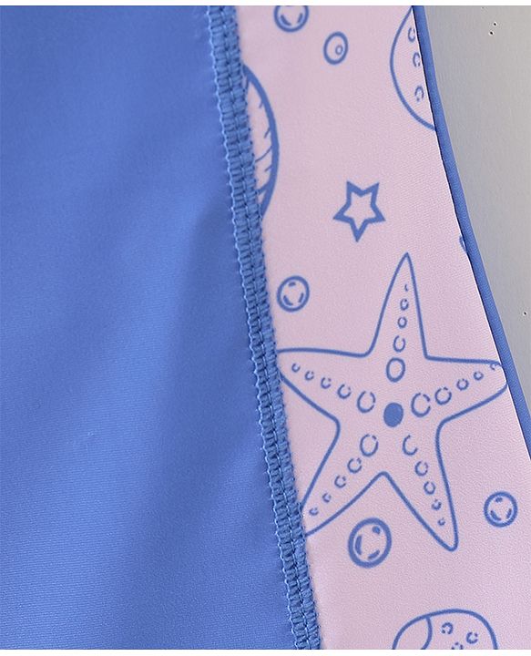 Pine Active Sleeveless Legged Swimsuit Beach Print - Blue