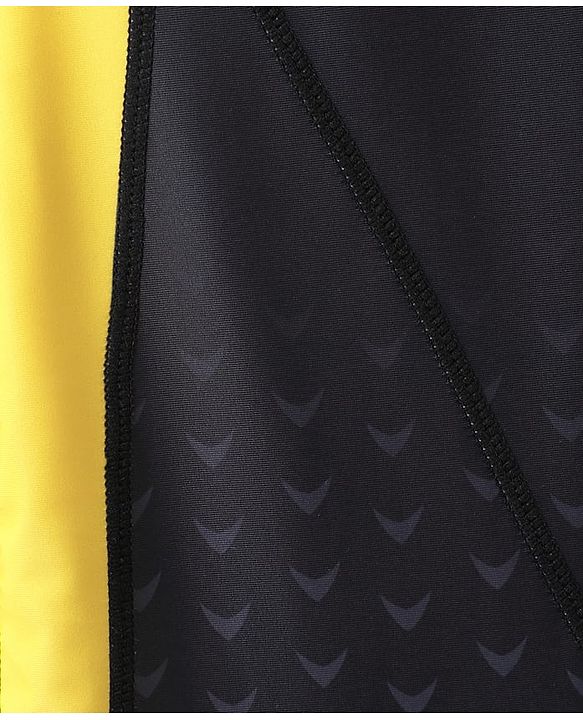 Pine Active Sleeveless Legged Swimsuit - Black & Yellow