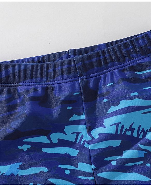 Pine Active Text Print Swimming Trunk - Blue