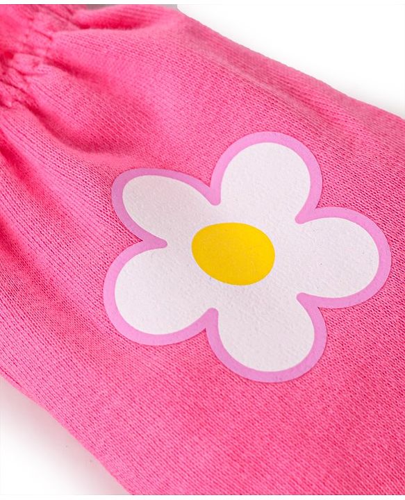 Babyhug 100% Cotton Interlock Knit Mittens With Floral & Polka Dots Print Pack of 3 - Yellow Pink & Orange
