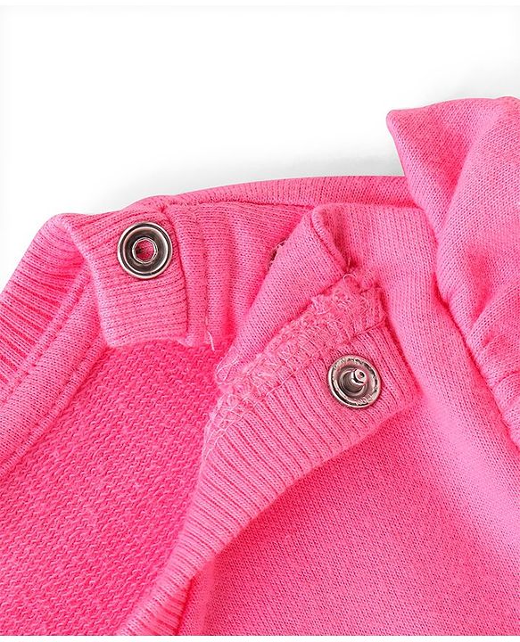 Babyhug Cotton Knit Full Sleeves Sweatshirts With Kitty & Heart Print Pack of 2 - Green & Pink